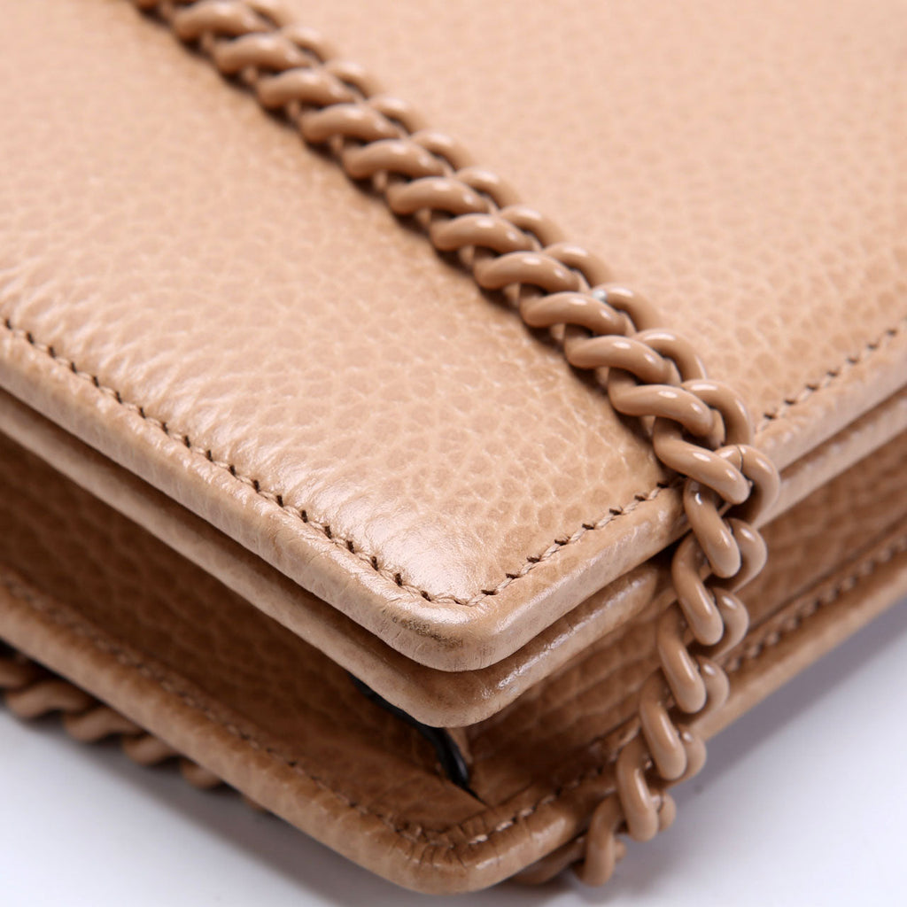 Gucci 497985 Marmont Mini Chain Bag Tan