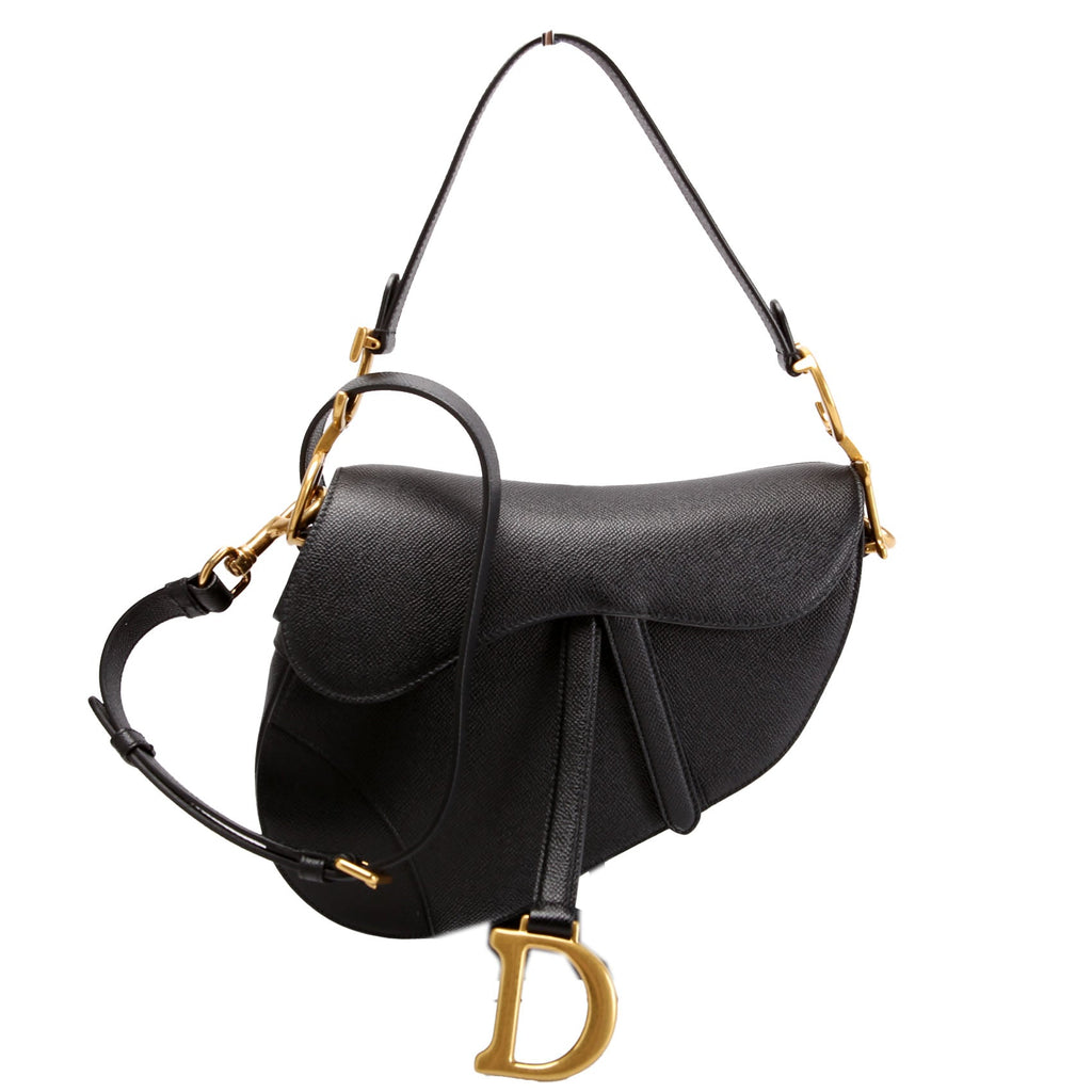 Saddle Bag with Strap Grained Leather