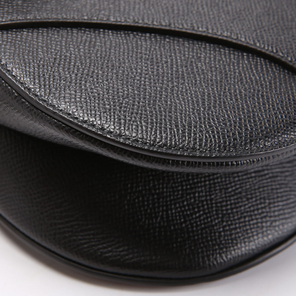 Saddle Bag with Strap Grained Leather