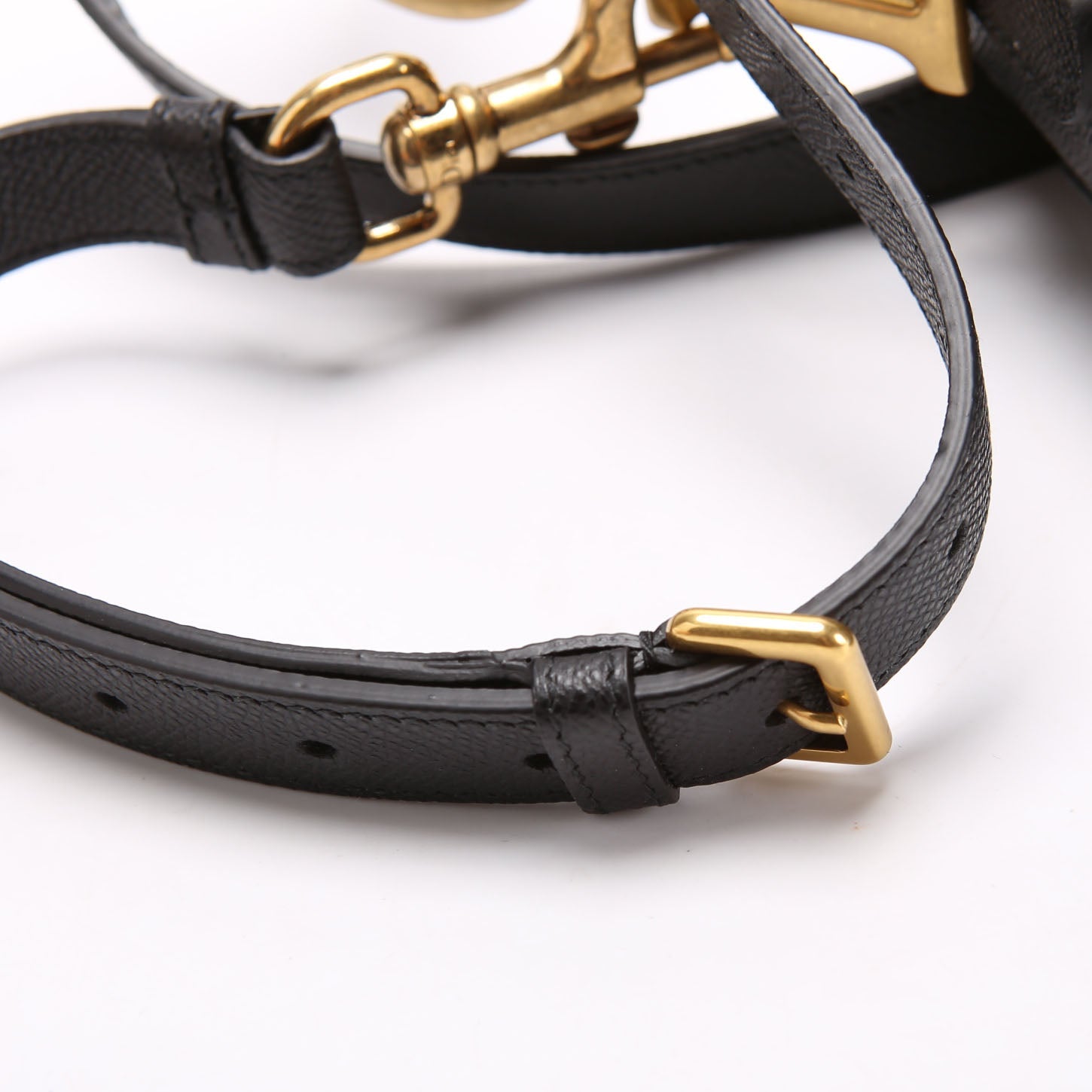 Saddle Bag with Strap Grained Leather