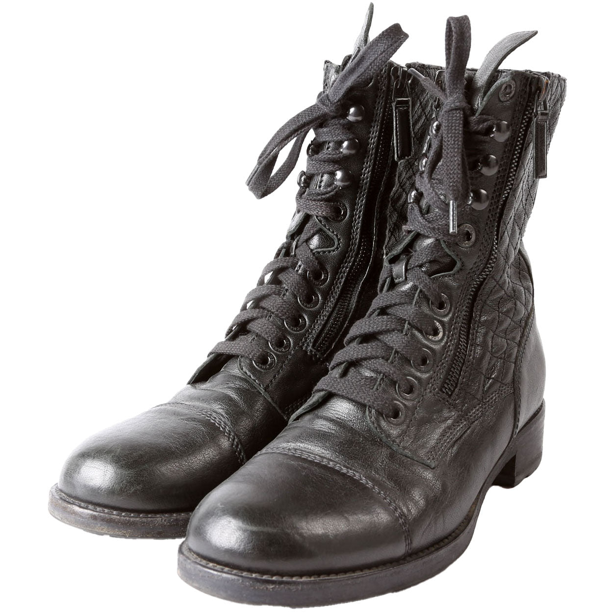 CC Lace Up Combat Boots Size 41 Black