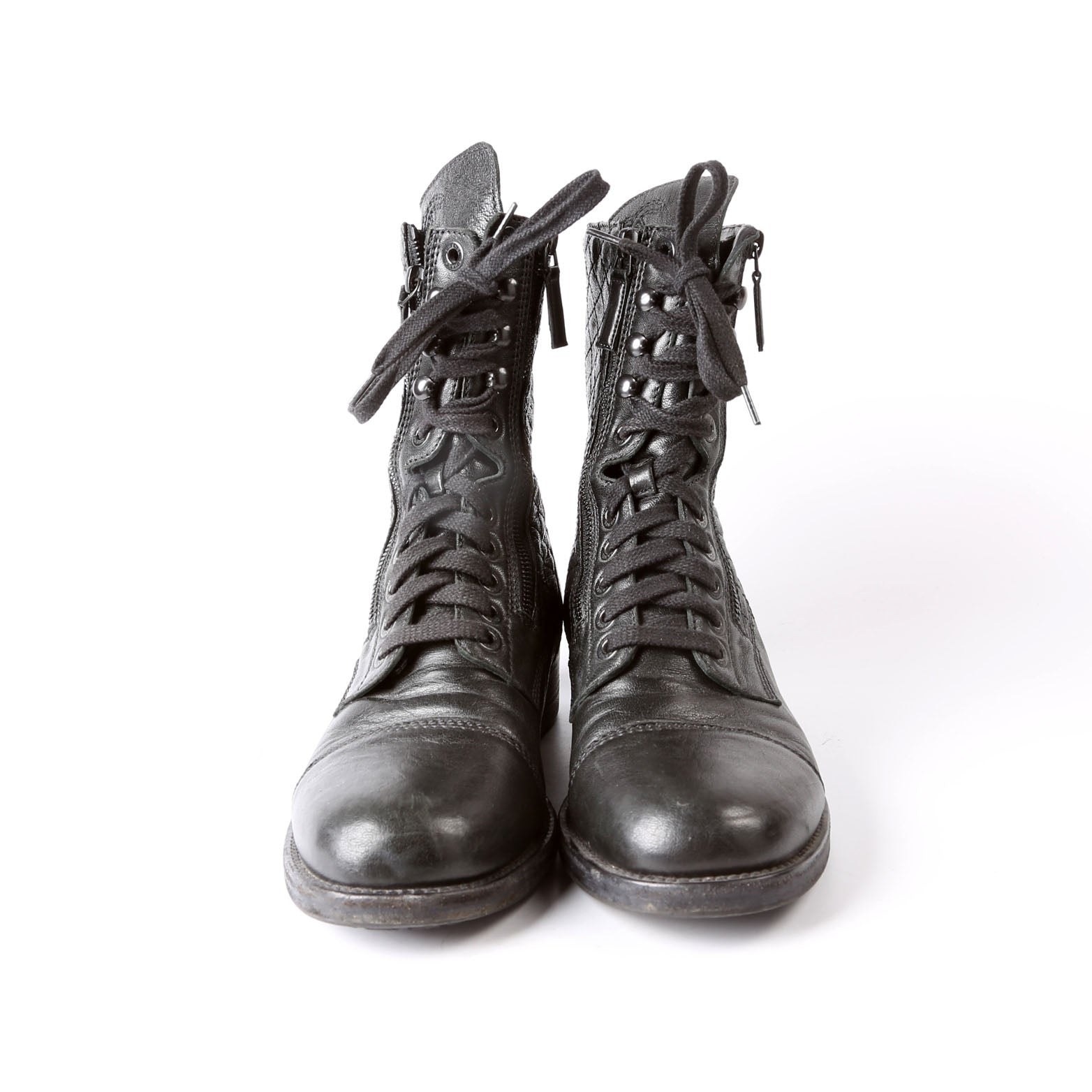 CC Lace Up Combat Boots Size 41 Black