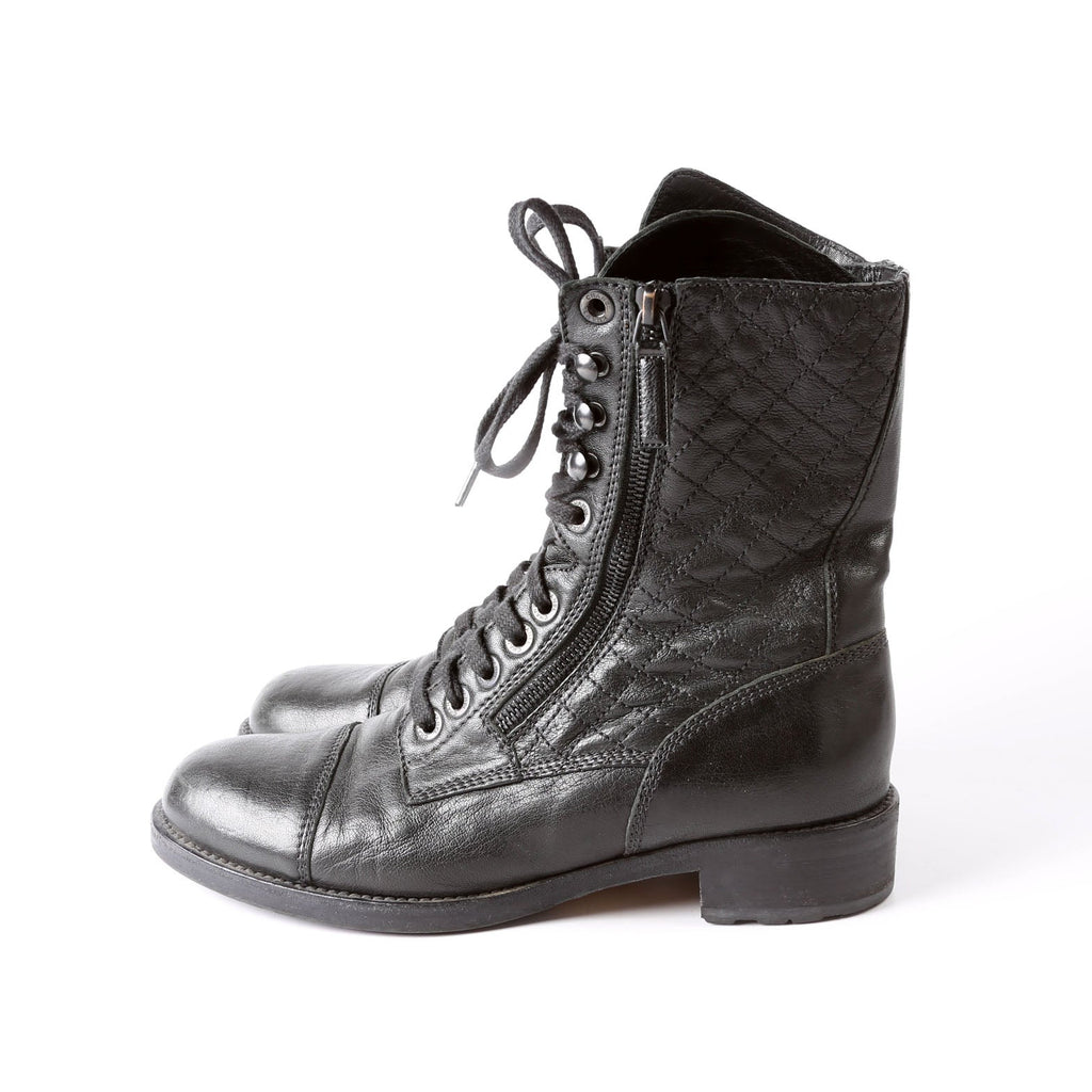 CC Lace Up Combat Boots Size 41 Black