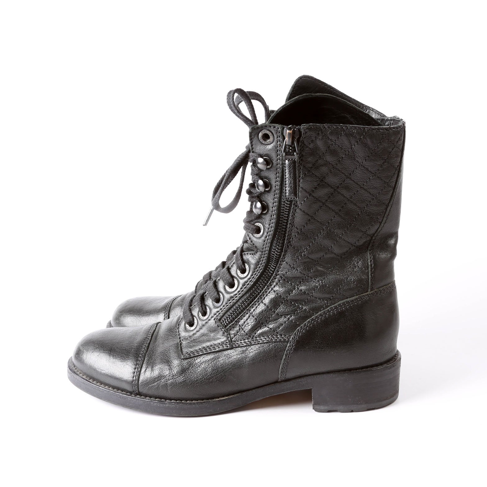 CC Lace Up Combat Boots Size 41 Black