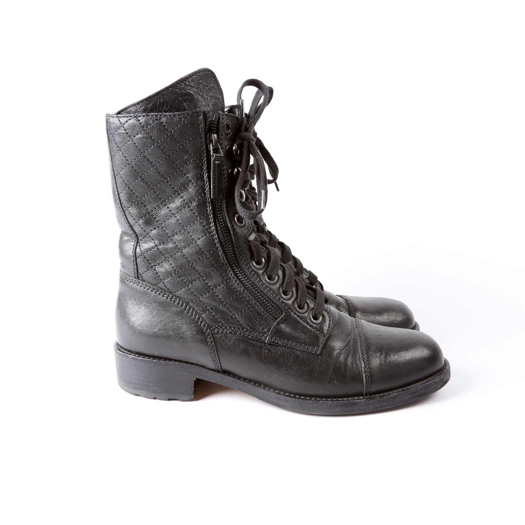 CC Lace Up Combat Boots Size 41 Black