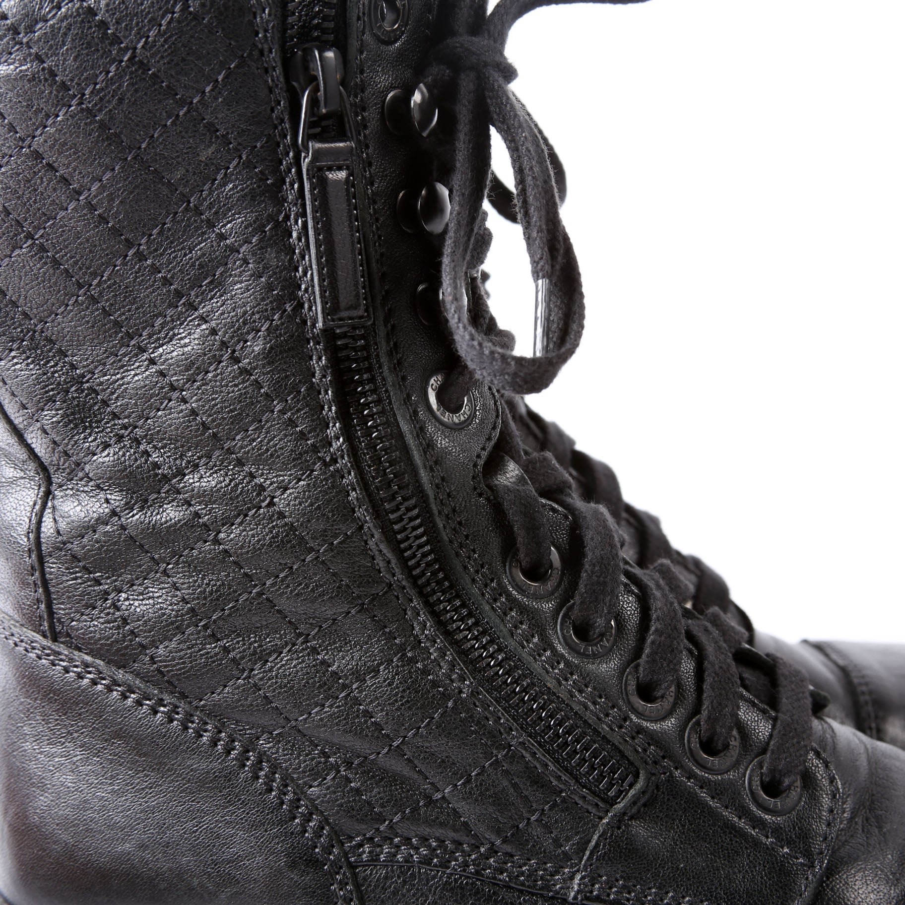 CC Lace Up Combat Boots Size 41 Black