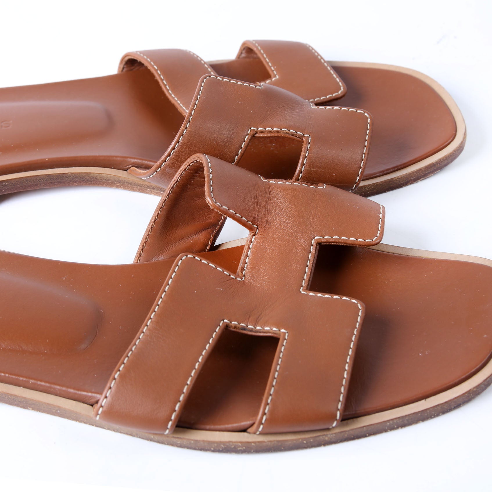 Hermes Oran Sandals Size 36.5 Brown
