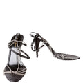 Cristal Chain Link Sandals Size 40 Black
