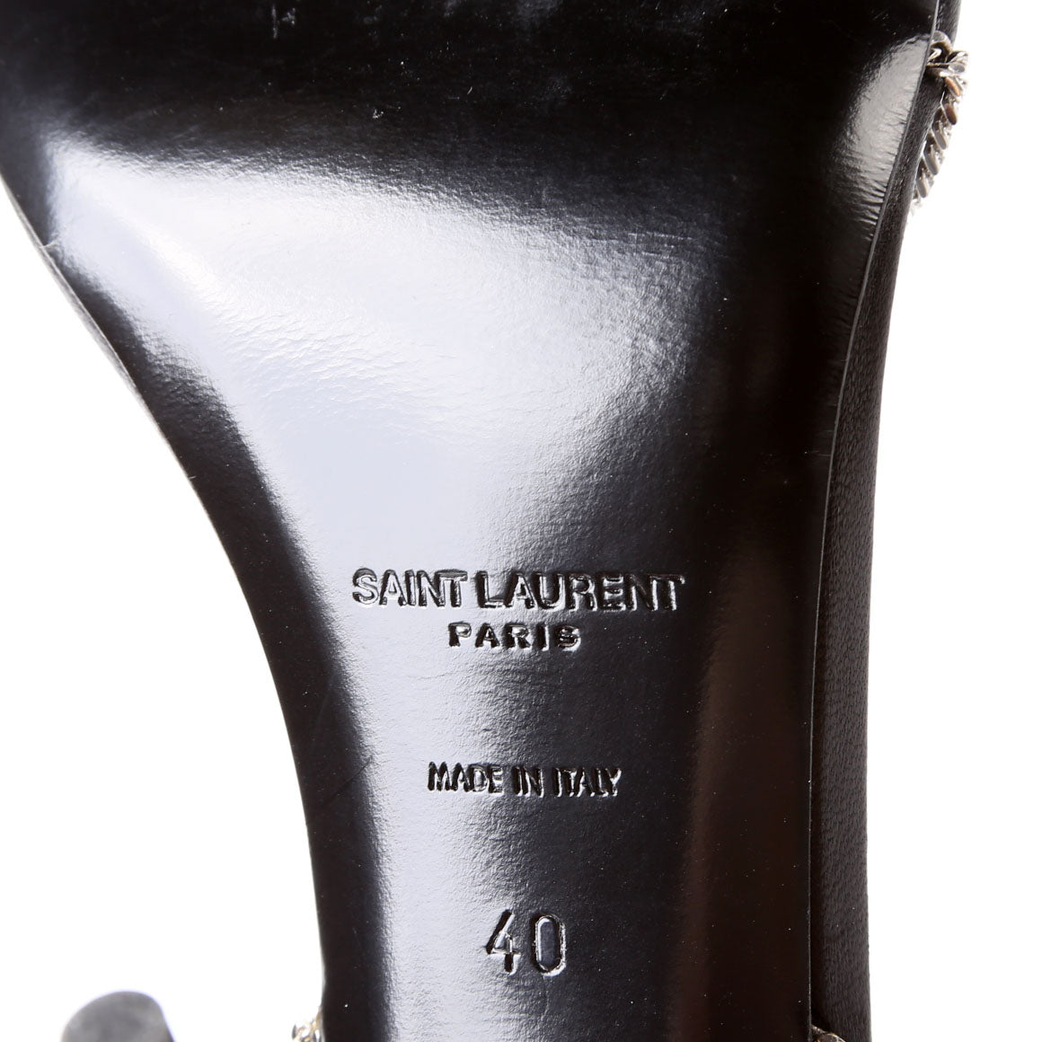 Cristal Chain Link Sandals Size 40 Black