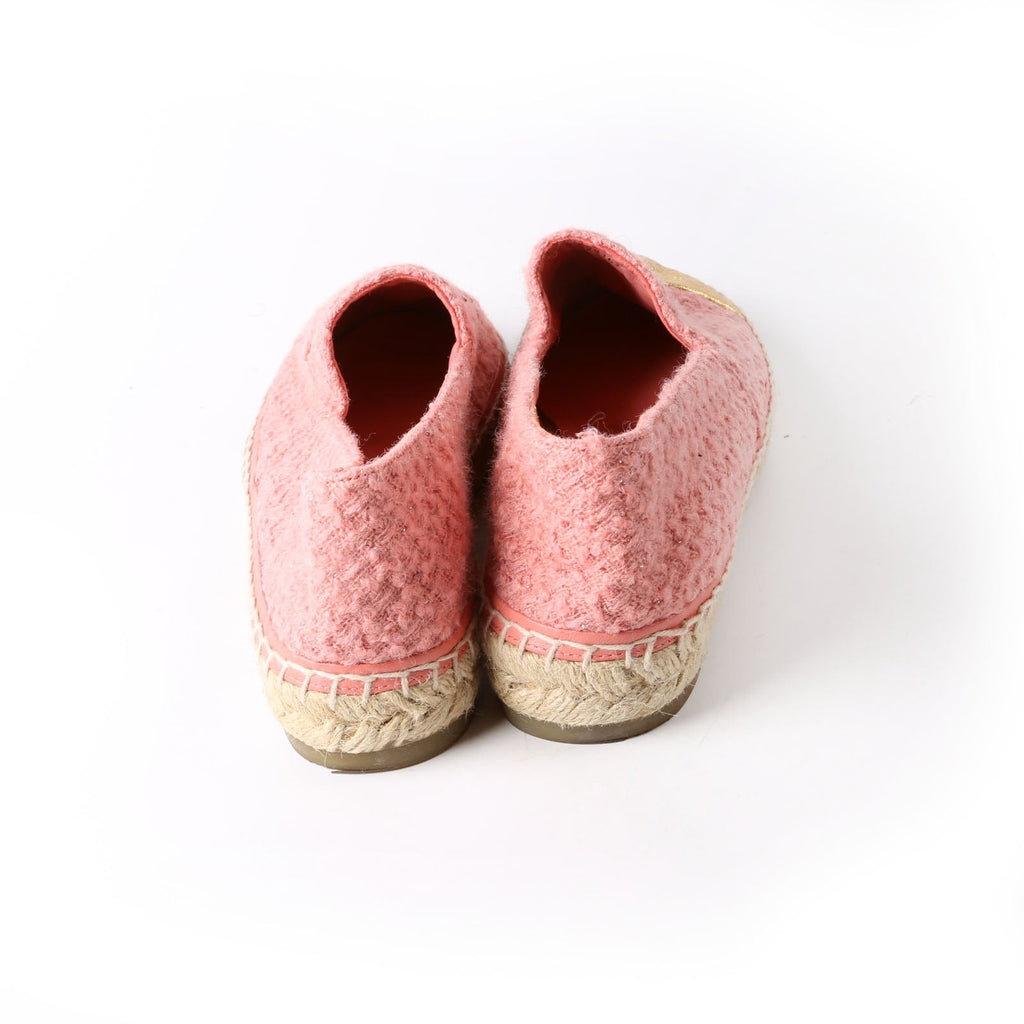 Tweed CC Espadrilles Size 40 Pink