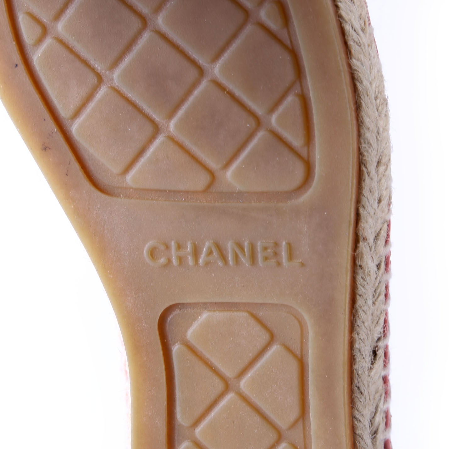 Tweed CC Espadrilles Size 40 Pink
