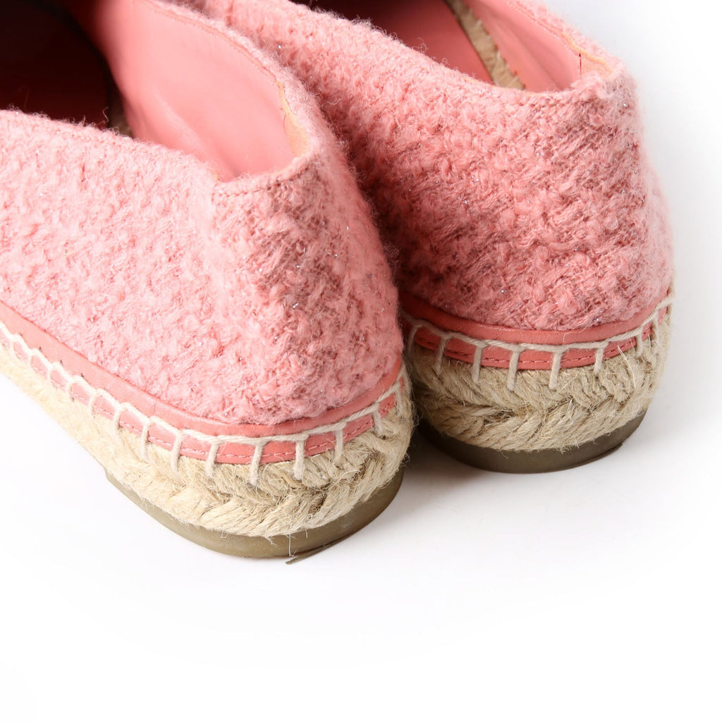 Tweed CC Espadrilles Size 40 Pink
