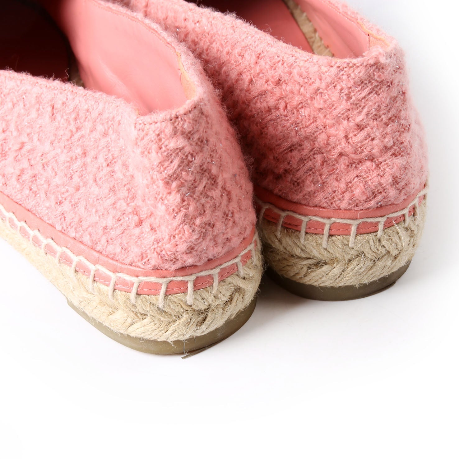 Tweed CC Espadrilles Size 40 Pink