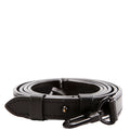 S Lock Leather Adjustable Strap Black