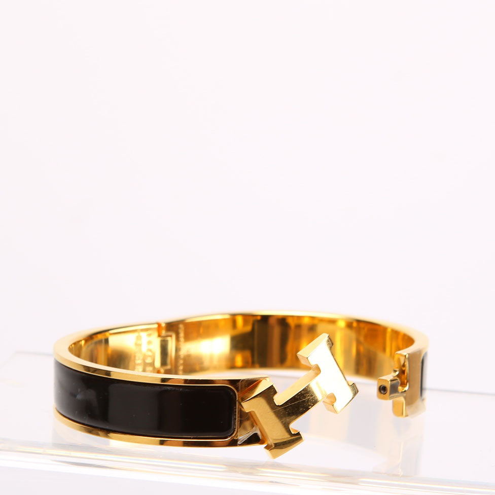 Clic Clac Narrow PM Bracelet Gold/Black