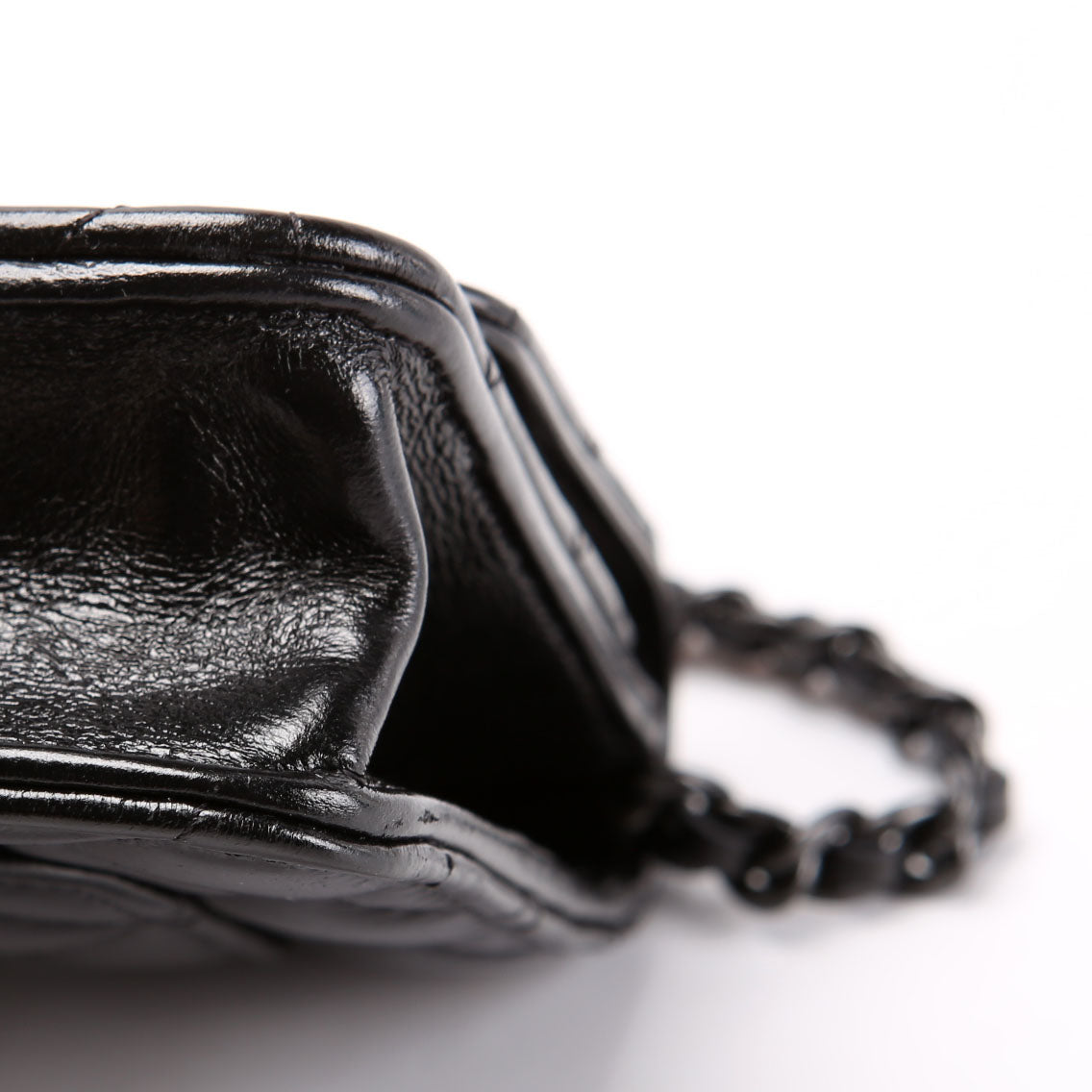 Woc Quilted Shiny Calfskin So Black RFID