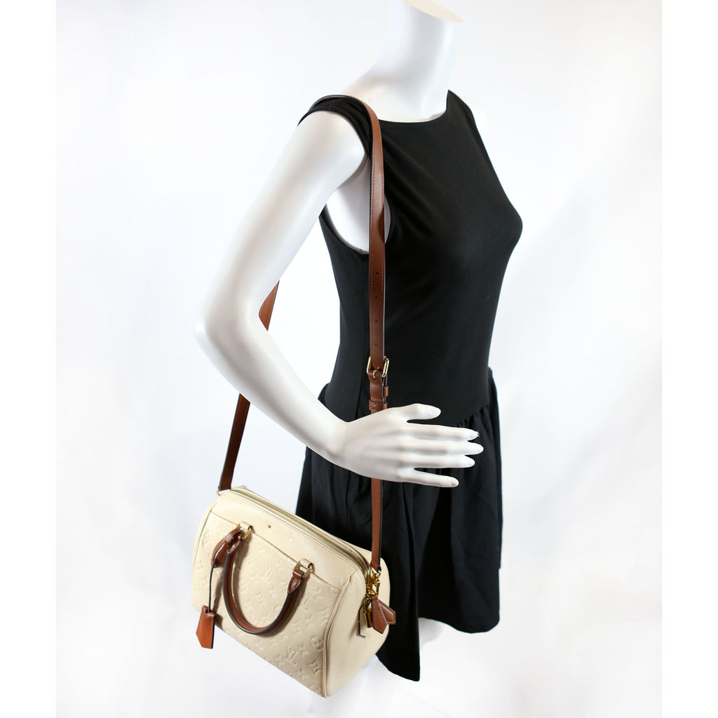 Speedy 25 Bandouliere Empreinte NM Cream