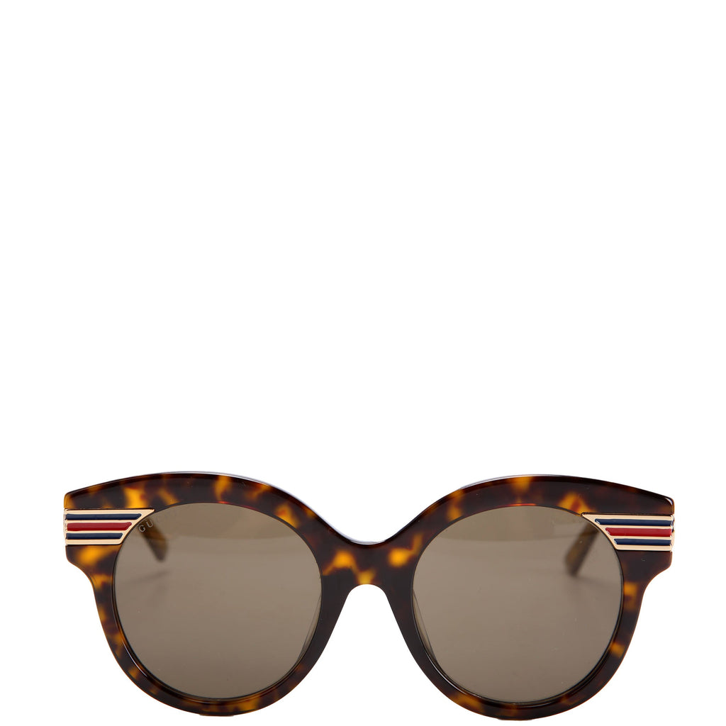 Gucci GG0282SA Web-Stripe Sunglasses Brown