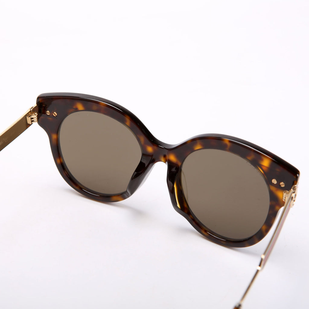 Gucci GG0282SA Web-Stripe Sunglasses Brown
