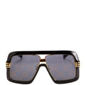 GG0900S Acetate Shield Sunglasses Black/Gold