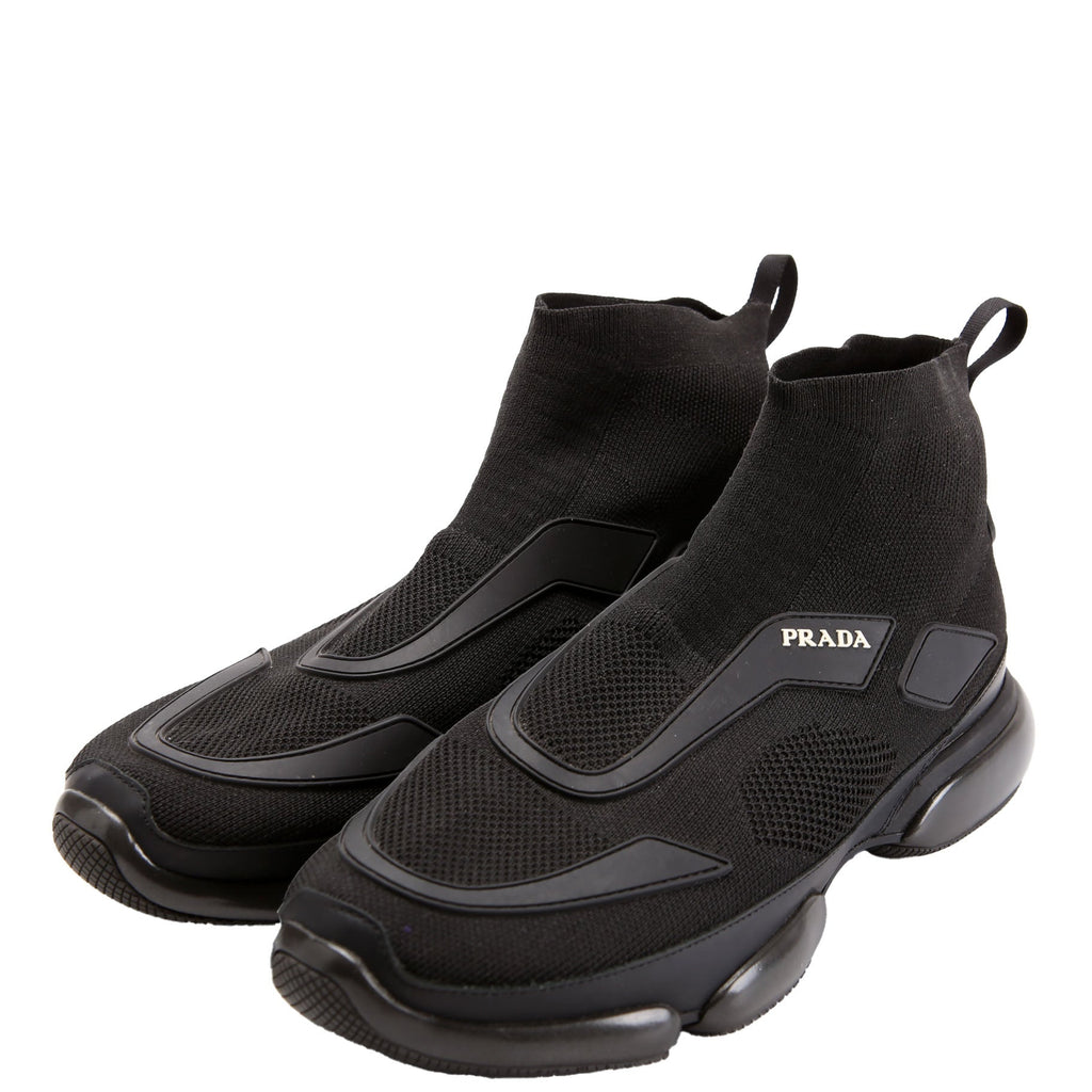 Prada Sock Cloudburst High Top Sneakers Size 39 Black