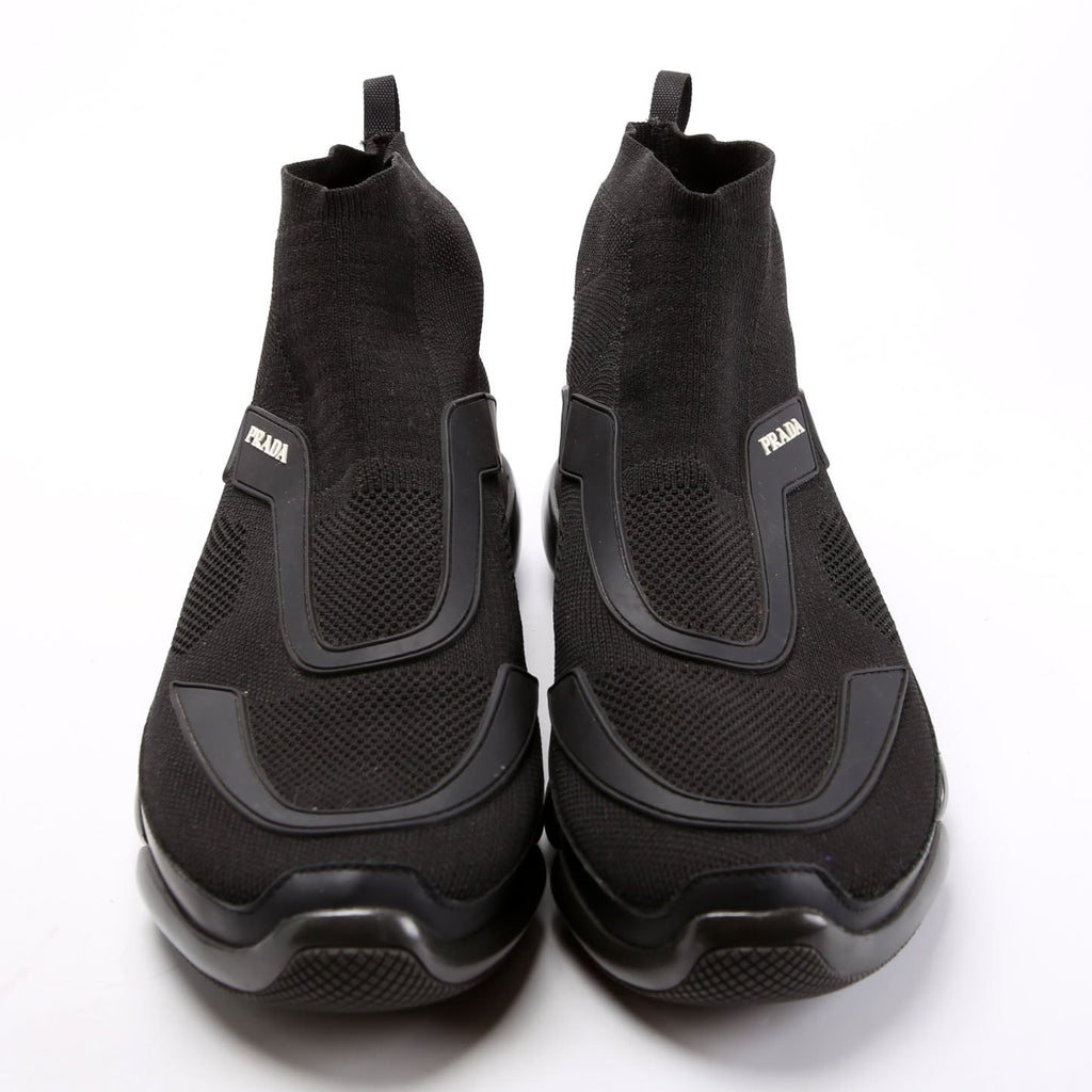 Prada Sock Cloudburst High Top Sneakers Size 39 Black