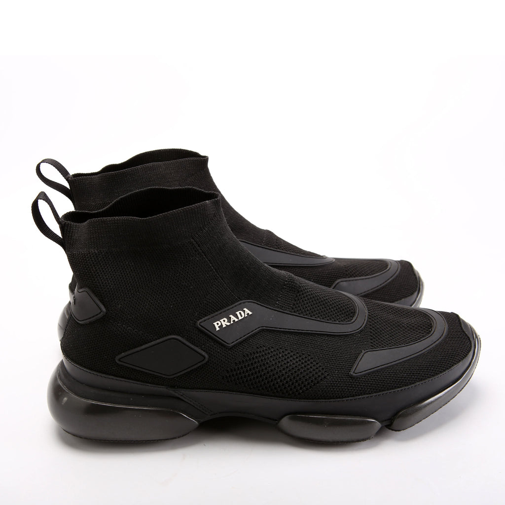 Prada Sock Cloudburst High Top Sneakers Size 39 Black