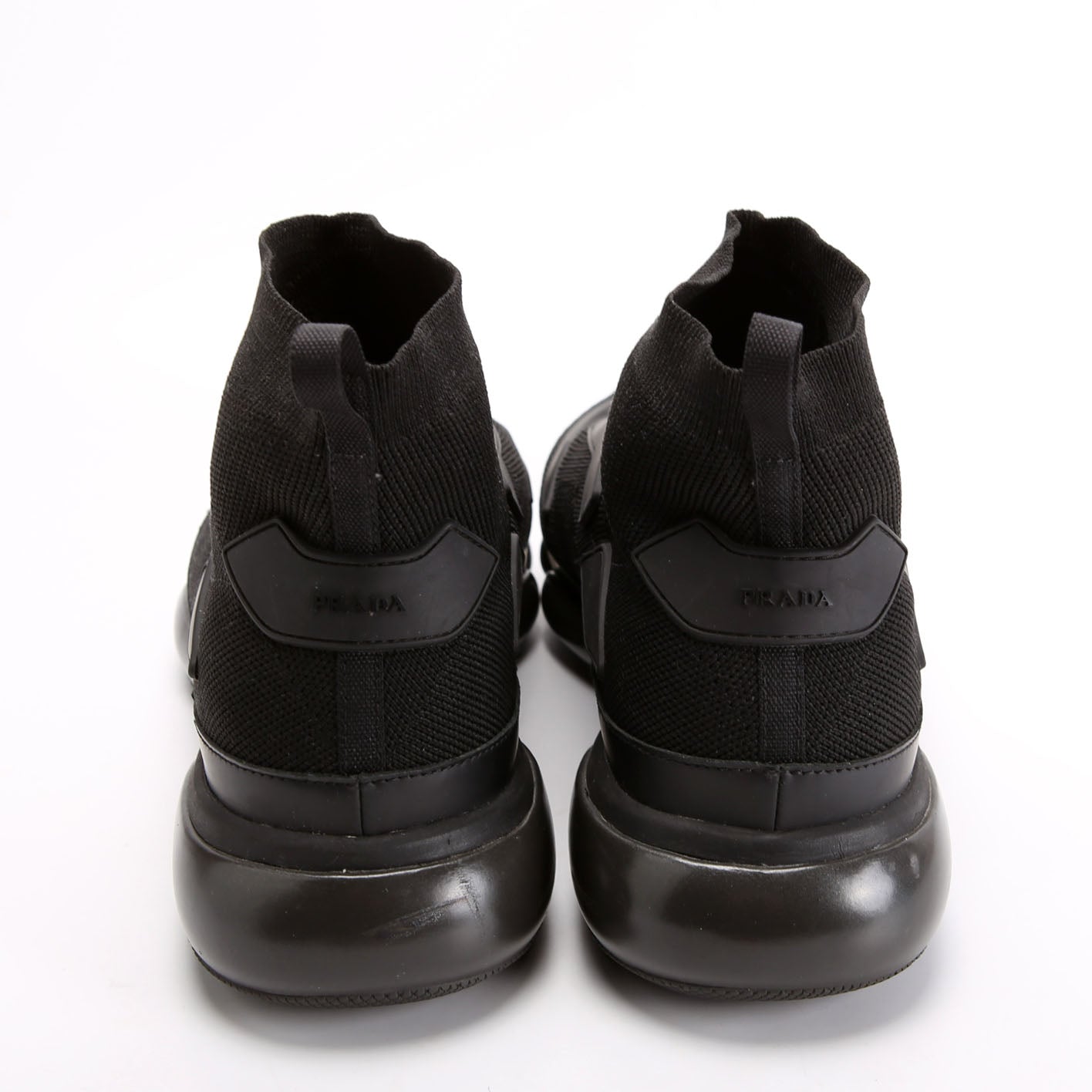 Prada Sock Cloudburst High Top Sneakers Size 39 Black