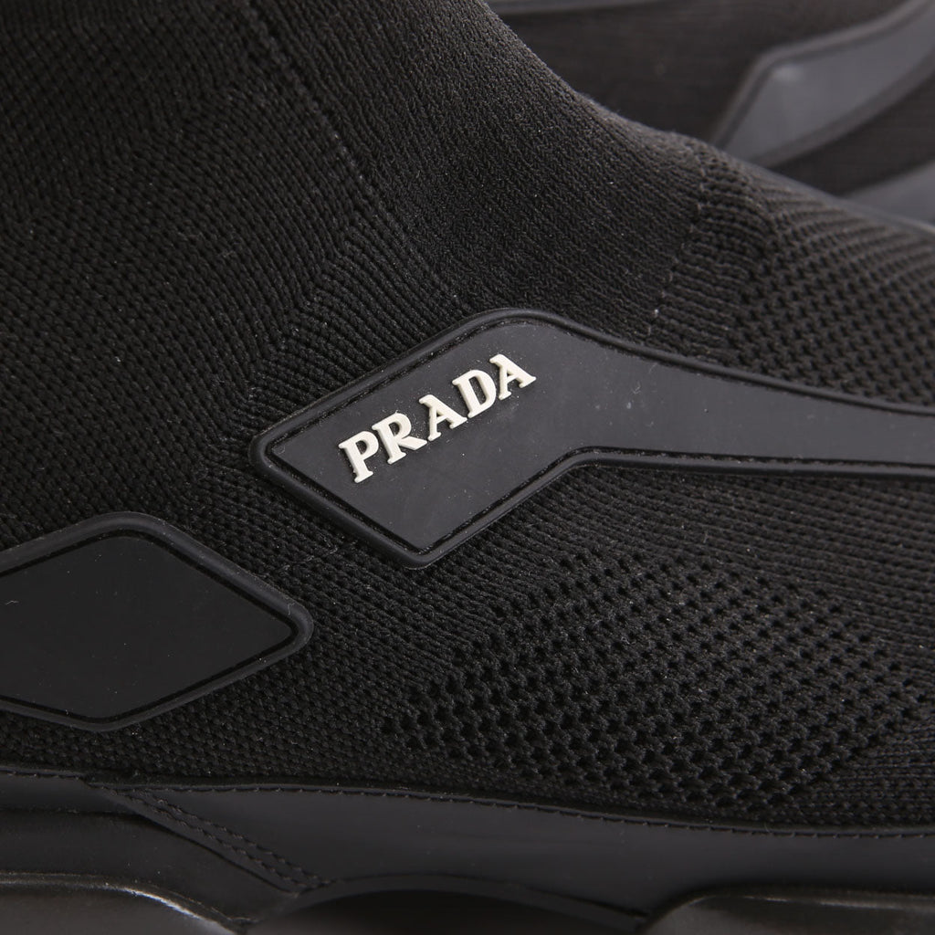 Prada Sock Cloudburst High Top Sneakers Size 39 Black
