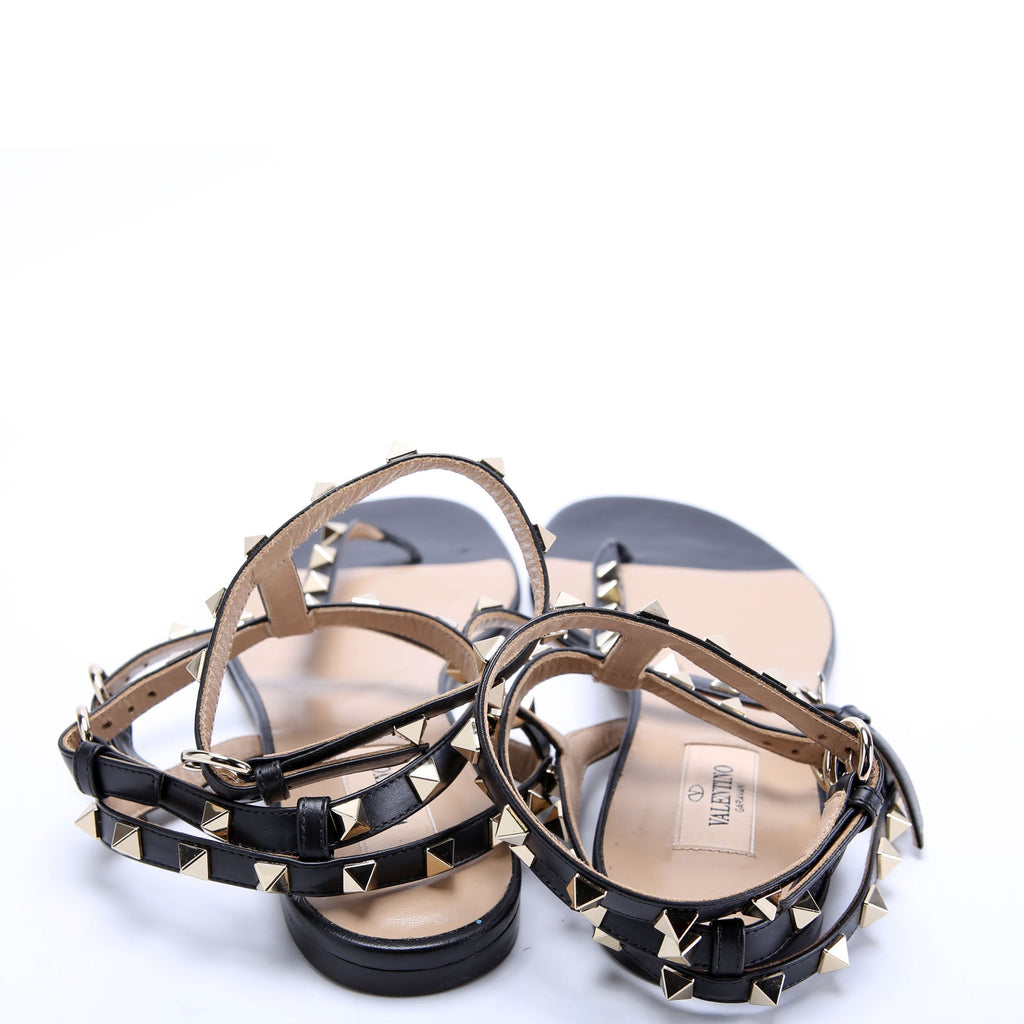 Rockstud Caged Sandals Size 41 Black