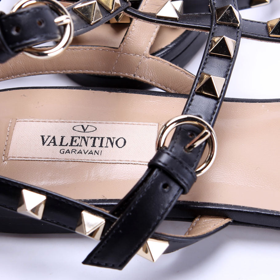 Rockstud Caged Sandals Size 41 Black