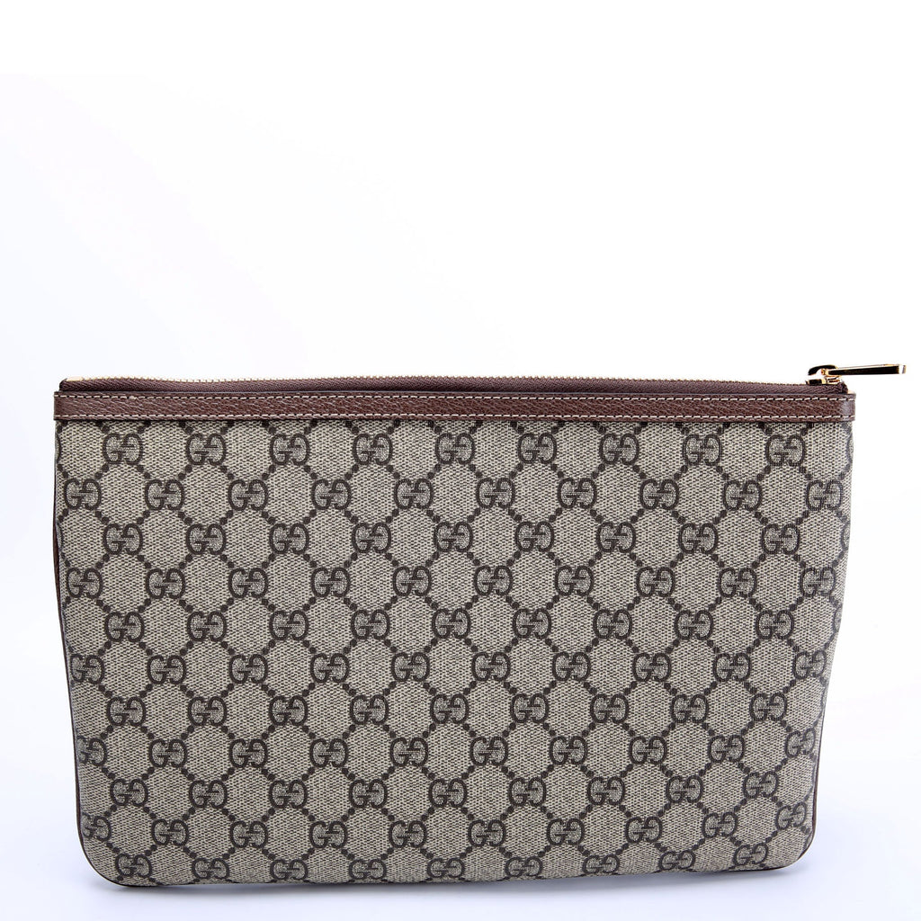 Gucci 517551 GG Supreme Ophidia Pouch Brown