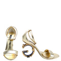 Sculpted Baroque Logo Heels Size 40 Gold