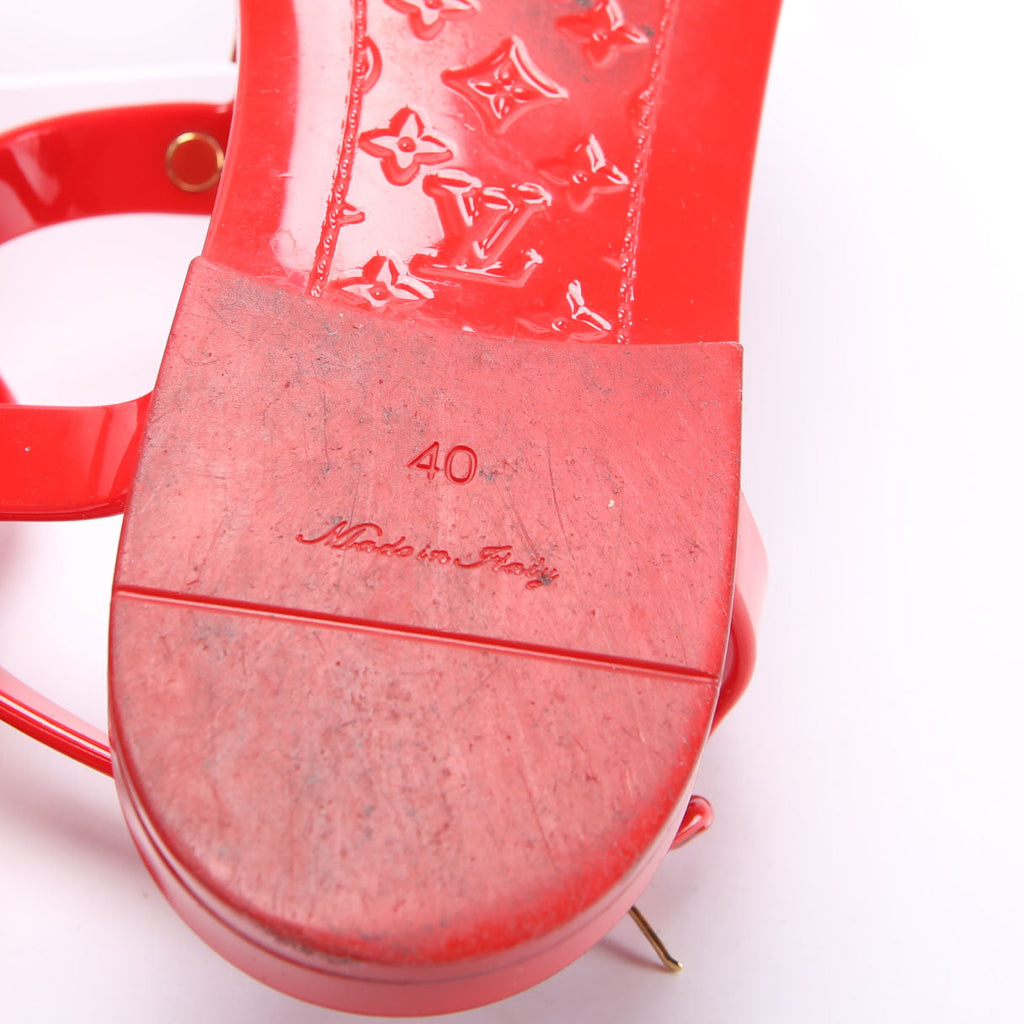 LV Rubber Thong Sandals Size 40 Red