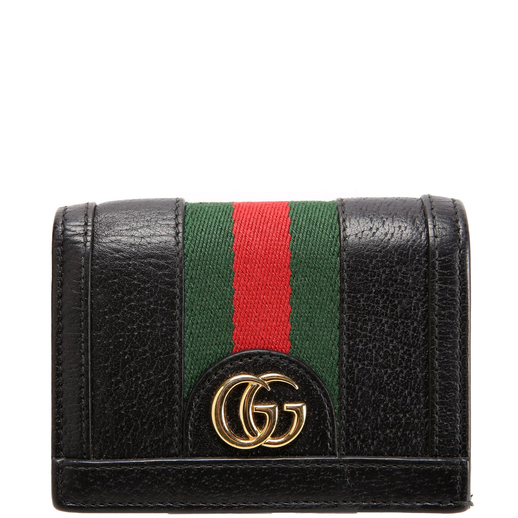 Gucci 523155 Ophidia GG Card Case Wallet Black