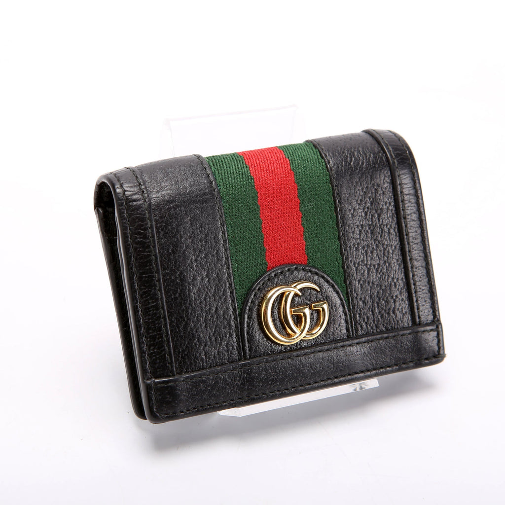 Gucci 523155 Ophidia GG Card Case Wallet Black