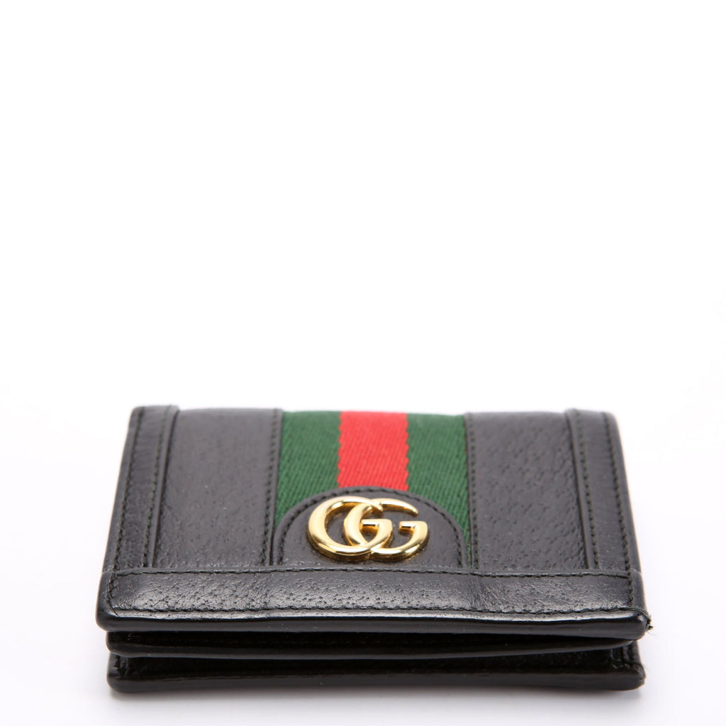 Gucci 523155 Ophidia GG Card Case Wallet Black