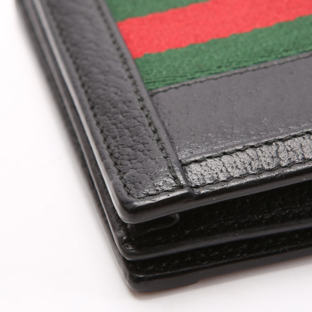 Gucci 523155 Ophidia GG Card Case Wallet Black