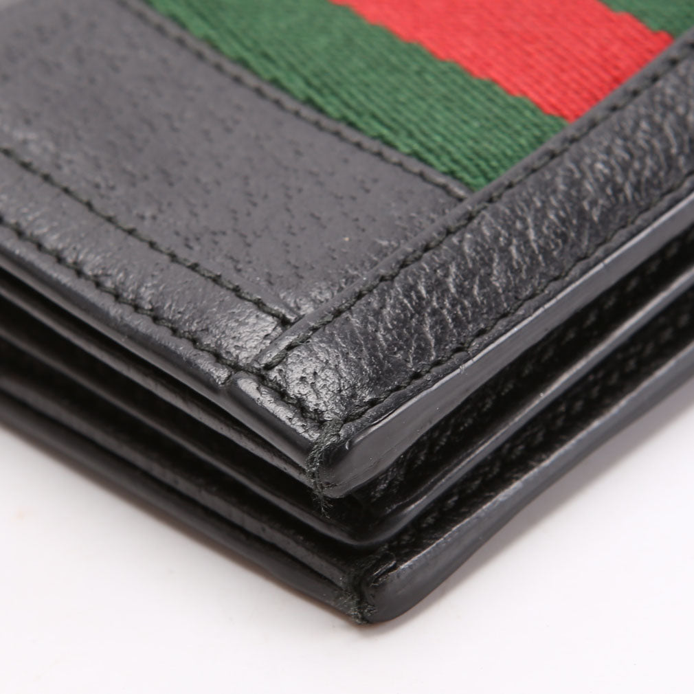 Gucci 523155 Ophidia GG Card Case Wallet Black