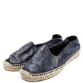 YSL Logo Espadrilles Size 40.5 Navy
