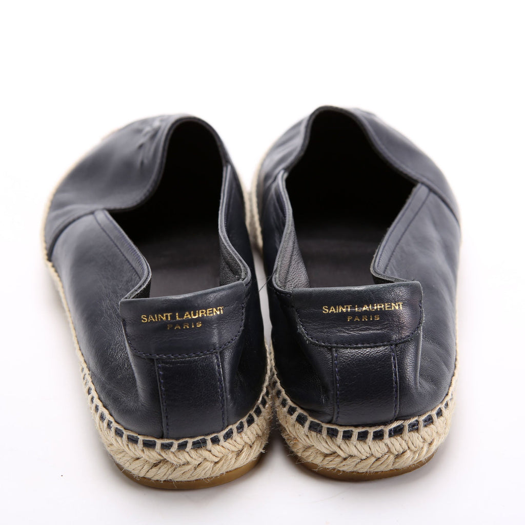 YSL Logo Espadrilles Size 40.5 Navy