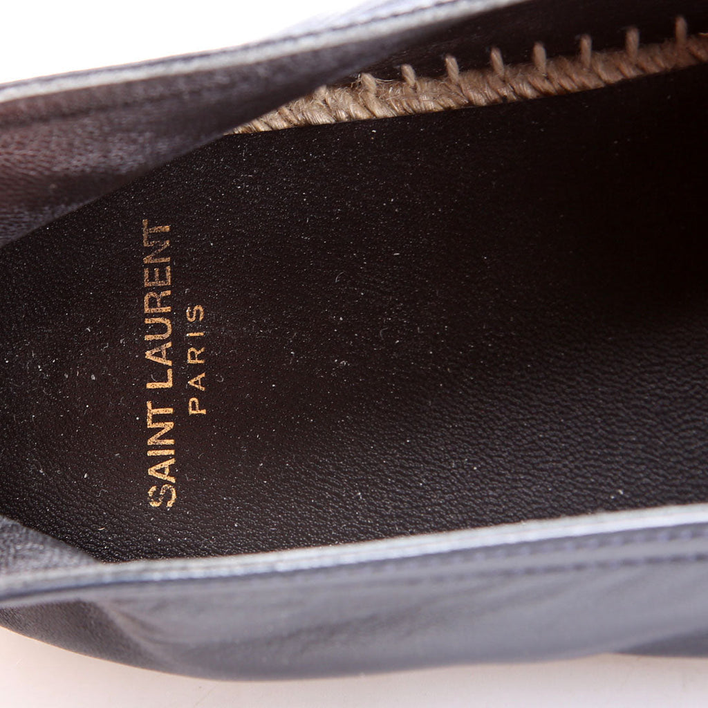 YSL Logo Espadrilles Size 40.5 Navy