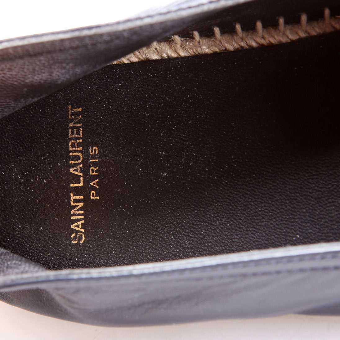 YSL Logo Espadrilles Size 40.5 Navy