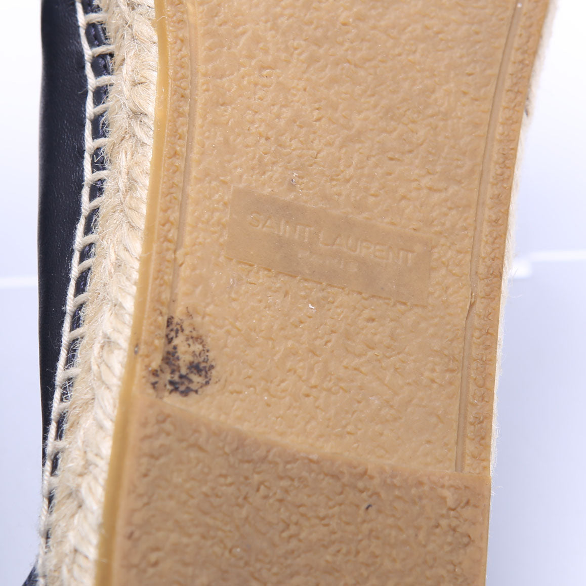 YSL Logo Espadrilles Size 40.5 Navy