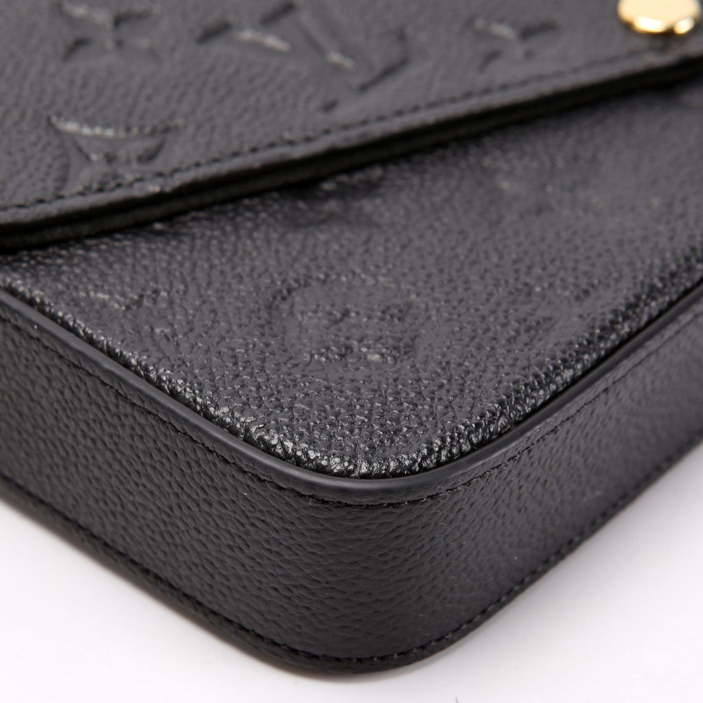 Pochette Felicie Empreinte Black