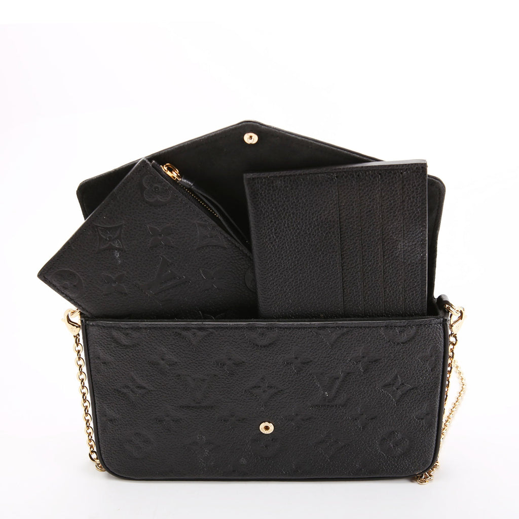 Pochette Felicie Empreinte Black