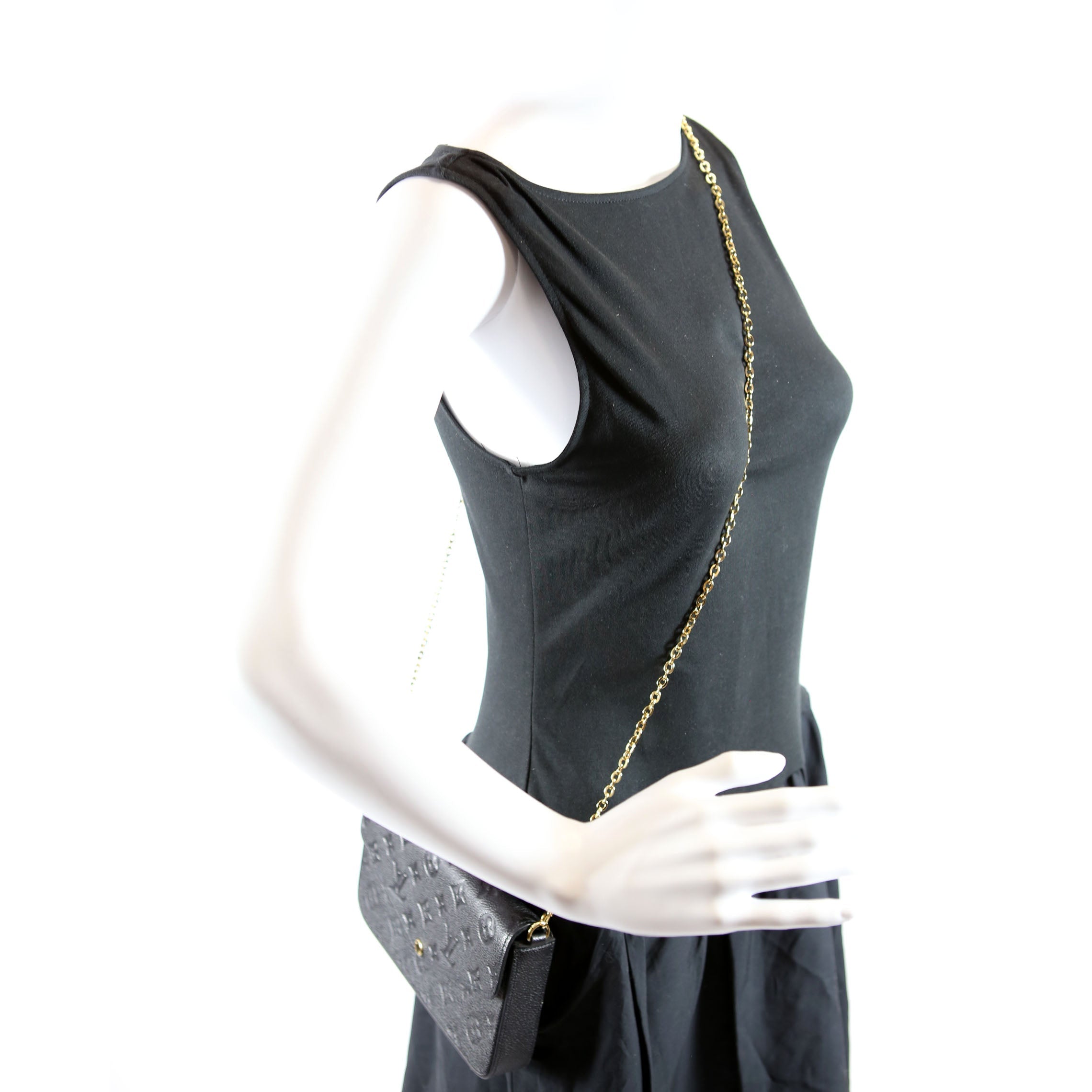 Pochette Felicie Empreinte Black