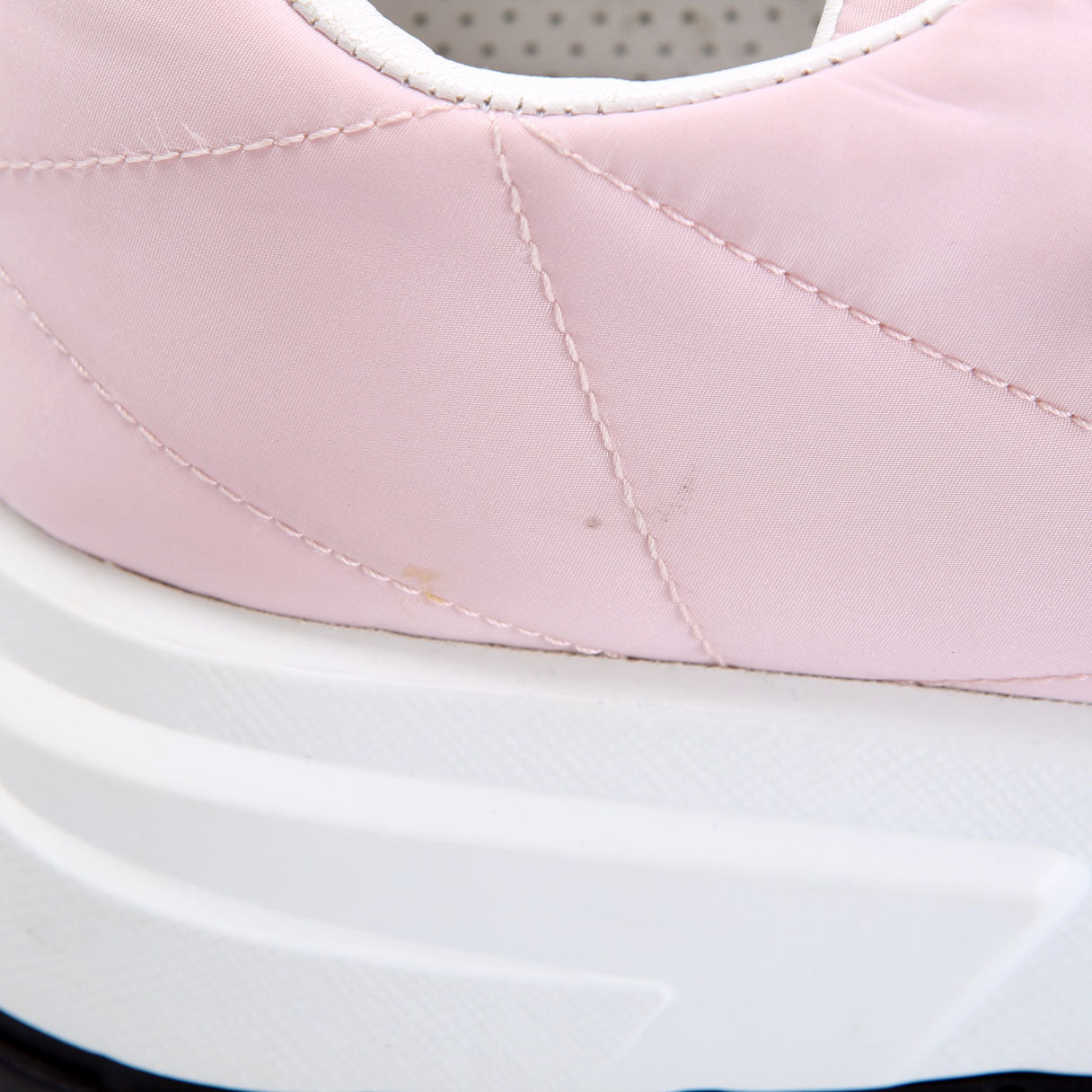 Prada Piuma Runner Quilted Nylon Sneakers Size 37.5 Pink