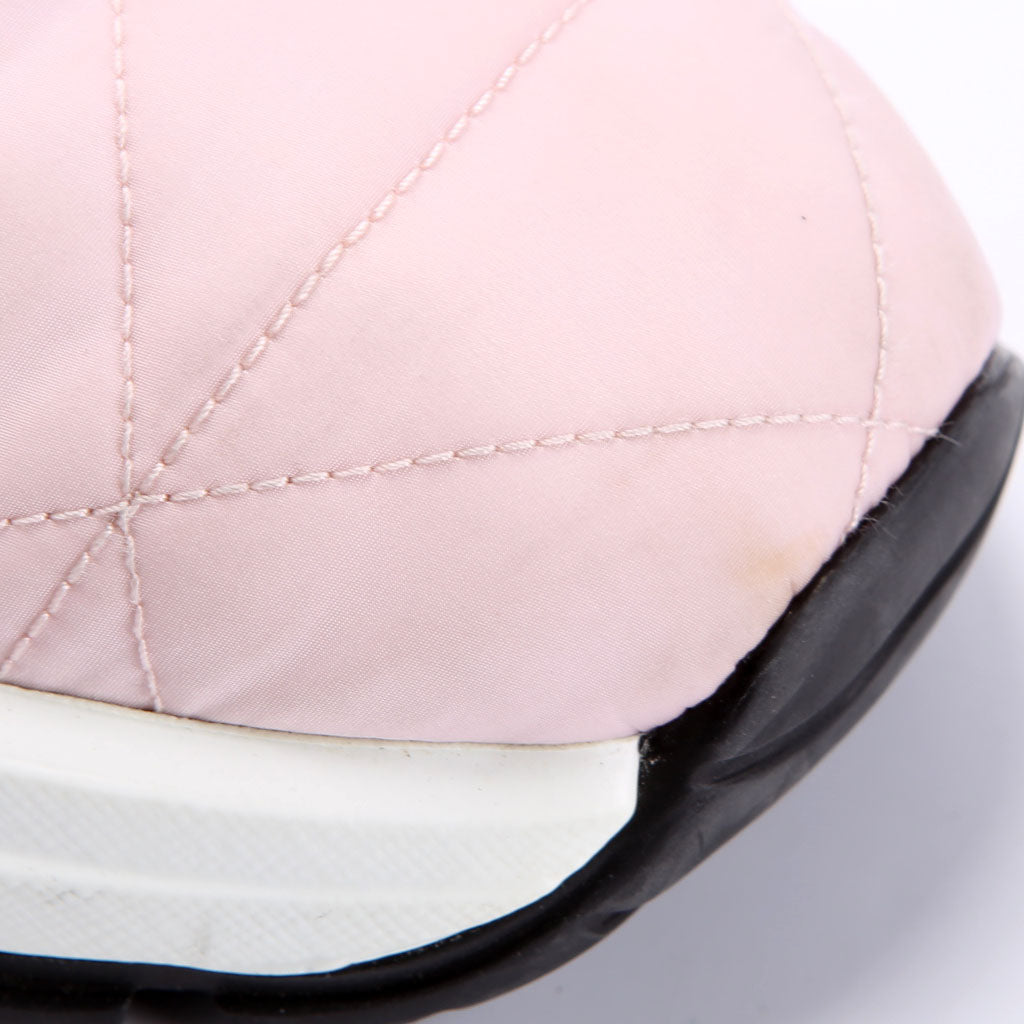 Prada Piuma Runner Quilted Nylon Sneakers Size 37.5 Pink