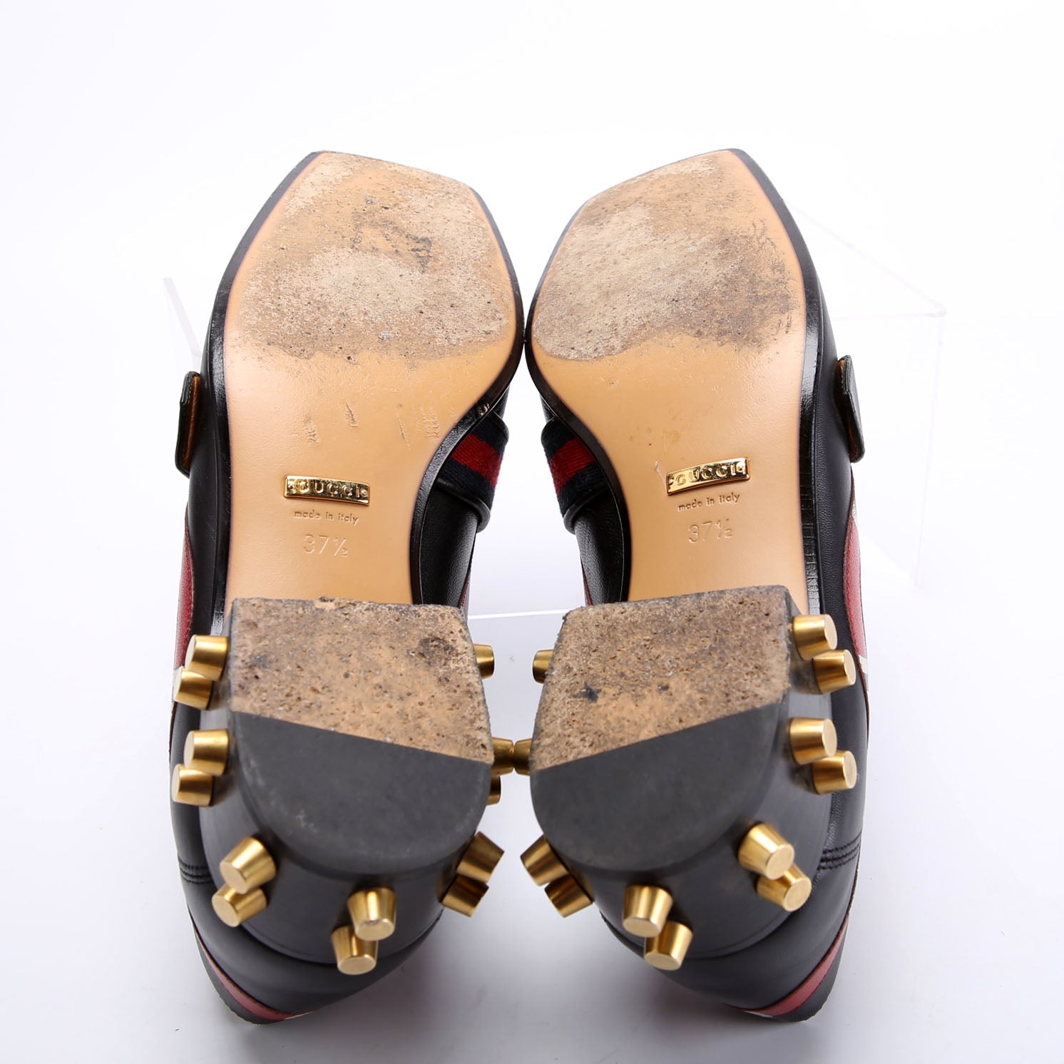 Yoko Snake Loafers Size 37.5 Black/Red